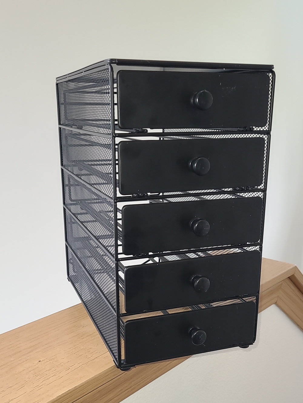 Black Mesh 5-Drawer Storage Organizer - Home Storage & Organization
